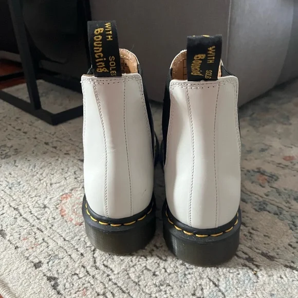 Dr. Martens White Chelsea Ankle Boots - Picture 2 of 5